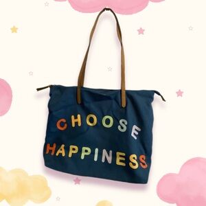 Sonoma Blue Tote with Positive Saying